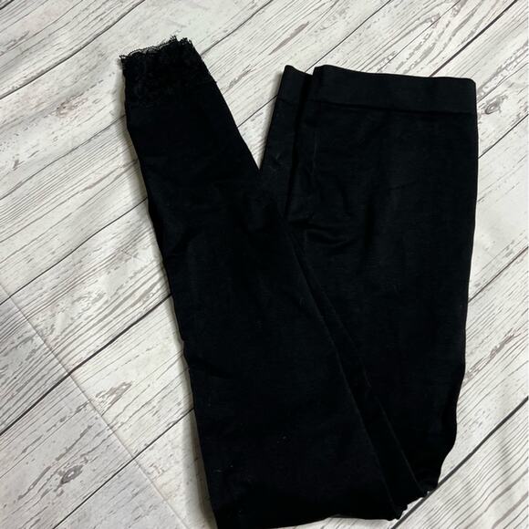 Lane Bryant Black Control Top Lace Leggings Size C/D - Picture 7 of 11